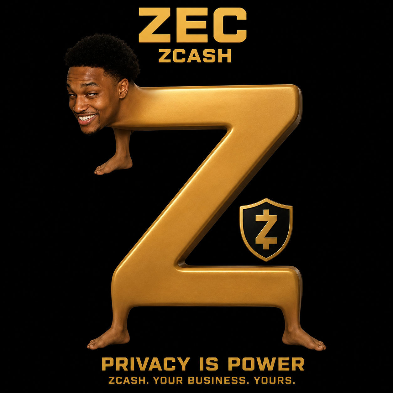 The original Ansem and Zcash privacy meme